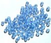 100, 4mm Faceted Light Sapphire Firepolish Beads